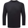 Custom Unisex Panelled Long Sleeve Tech T-Shirt Black
