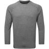 Custom Unisex Panelled Long Sleeve Tech T-Shirt Black Melange