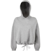 Custom Womens Cropped Maria Hooded Sweatshirt Heather Grey