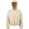 Custom Womens Cropped Maria Hooded Sweatshirt Nude