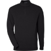 Custom Mens Cloud French Terry Quarter-Zip Pullover Black