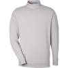 Custom Mens Cloud French Terry Quarter-Zip Pullover Silver