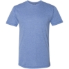 Custom Unisex Triblend Track Tee Athletic Blue