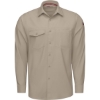 Custom Mens Cooling Long Sleeve Work Shirt Sand