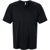Custom Mens Zone Performance Henley Black