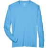 Custom Mens Zone Performance Long Sleeve T-Shirt Sport Light Blue