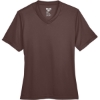 Custom Womens Zone Performance T-Shirt Sport Dark Brown