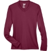 Custom Womens Zone Performance Long Sleeve T-Shirt Sport Maroon