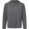 Custom Mens Qualify Quarter-Zip Hooded Pullover Sport Graphite