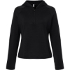 Custom Womens Qualify Quarter-Zip Hooded Pullover Black