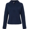 Custom Womens Qualify Quarter-Zip Hooded Pullover Sport Dark Navy