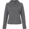 Custom Womens Qualify Quarter-Zip Hooded Pullover Sport Graphite