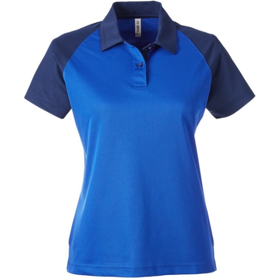 Custom Womens Command Snag-Protection Colorblock Polo Sport Royal/ Sport Dark Navy