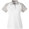 Custom Womens Command Snag-Protection Colorblock Polo White/ Sport Silver