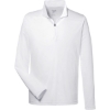 Custom Mens Zone Performance Quarter-Zip Pullover White