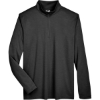 Custom Mens Zone Sonic Heather Performance Quarter-Zip Pullover Black Heather