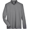 Custom Mens Zone Sonic Heather Performance Quarter-Zip Pullover Dark Grey Heather