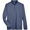 Custom Mens Zone Sonic Heather Performance Quarter-Zip Pullover Sport Dark Navy Heather