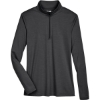 Custom Womens Zone Sonic Heather Performance Quarter-Zip Pullover Black Heather