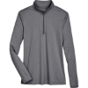 Custom Womens Zone Sonic Heather Performance Quarter-Zip Pullover Dark Grey Heather
