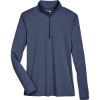 Custom Womens Zone Sonic Heather Performance Quarter-Zip Pullover Sport Dark Navy Heather