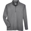 Custom Youth Zone Sonic Heather Performance Quarter-Zip Pullover Dark Grey Heather
