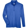 Custom Youth Zone Sonic Heather Performance Quarter-Zip Pullover Sport Royal Heather