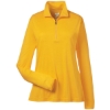 Custom Womens Zone Performance Quarter-Zip Pullover Sport Athletic Gold