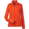 Custom Womens Zone Performance Quarter-Zip Pullover Sport Orange