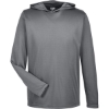 Custom Mens Zone Performance Hooded T-Shirt Sport Graphite