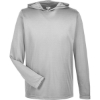 Custom Mens Zone Performance Hooded T-Shirt Sport Silver