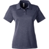 Custom Womens Zone Sonic Heather Performance Polo Sport Dark Navy Heather