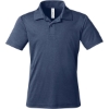 Custom Youth Zone Sonic Heather Performance Polo Sport Dark Navy Heather