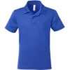 Custom Youth Zone Sonic Heather Performance Polo Sport Royal Heather