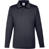 Custom Mens Zone Performance Long Sleeve Polo Black