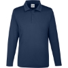 Custom Mens Zone Performance Long Sleeve Polo Sport Dark Navy