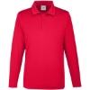 Custom Mens Zone Performance Long Sleeve Polo Sport Red