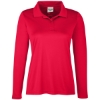 Custom Womens Zone Performance Long Sleeve Polo Sport Red