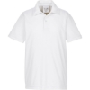 Custom Youth Zone Performance Polo White