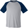 Custom Unisex Zone Colorblock Raglan T-Shirt Athletic Heather/ Sport Dark Navy