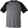 Custom Unisex Zone Colorblock Raglan T-Shirt Dark Grey Heather/ Black