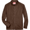 Custom Mens Campus Microfleece Jacket Sport Dark Brown