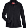 Custom Womens Campus Microfleece Jacket Black