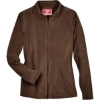 Custom Womens Campus Microfleece Jacket Sport Dark Brown