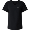 Custom Womens Rhena Essential 1-Pocket Scrub V-Neck Top Black