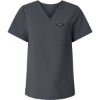 Custom Womens Rhena Essential 1-Pocket Scrub V-Neck Top Carbon Grey