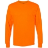 Custom Unisex Workwear Long Sleeve Pocket T-Shirt Safety Orange