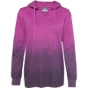 Custom Womens French Terry Ombré Hooded Sweatshirt Dragonfruit/ Navy