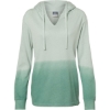 Custom Womens French Terry Ombré Hooded Sweatshirt Greenstone/ Jungle Green
