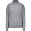 Custom Womens Cloud Fleece Quarter-Zip Sweatshirt Heather Grey